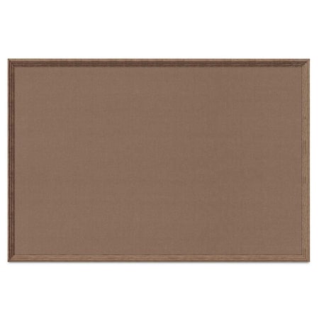 United Visual Products Decor Wood Combo Board, 48"x36", Cherry/White Porcelain & Pearl UV703DEFAB-CHERRY-WHTPORC-PEARL